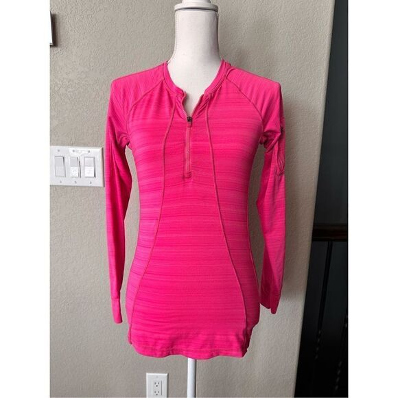 Athleta Hot Pink Running Shirt - Picture 1 of 5